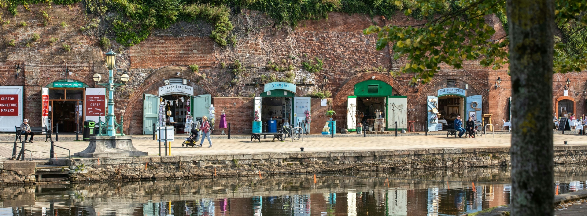 The Quay, Exeter viewed from across the River Ex