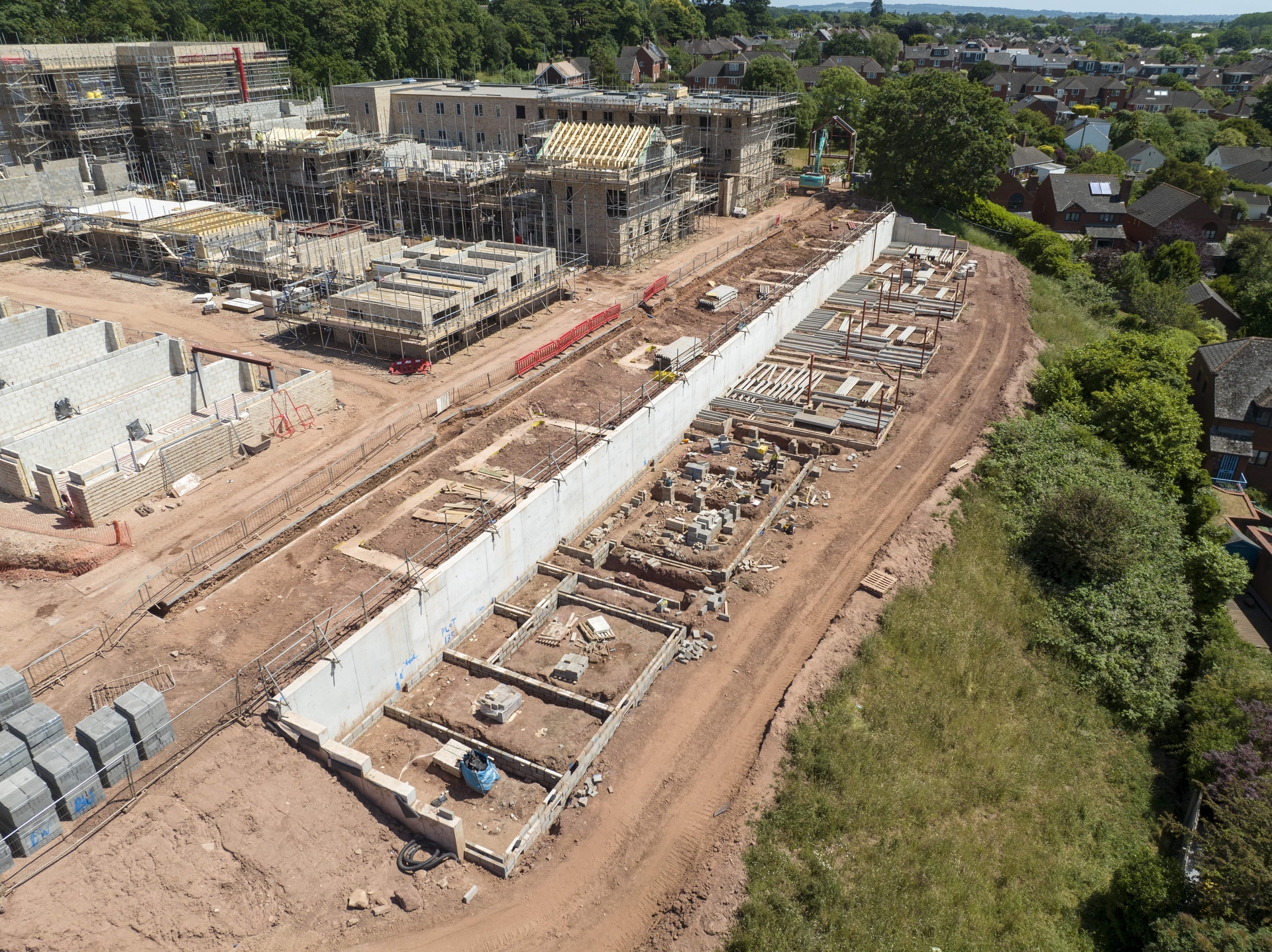 Aerial View of the Foundation of Houses in St. Leonards Quarter