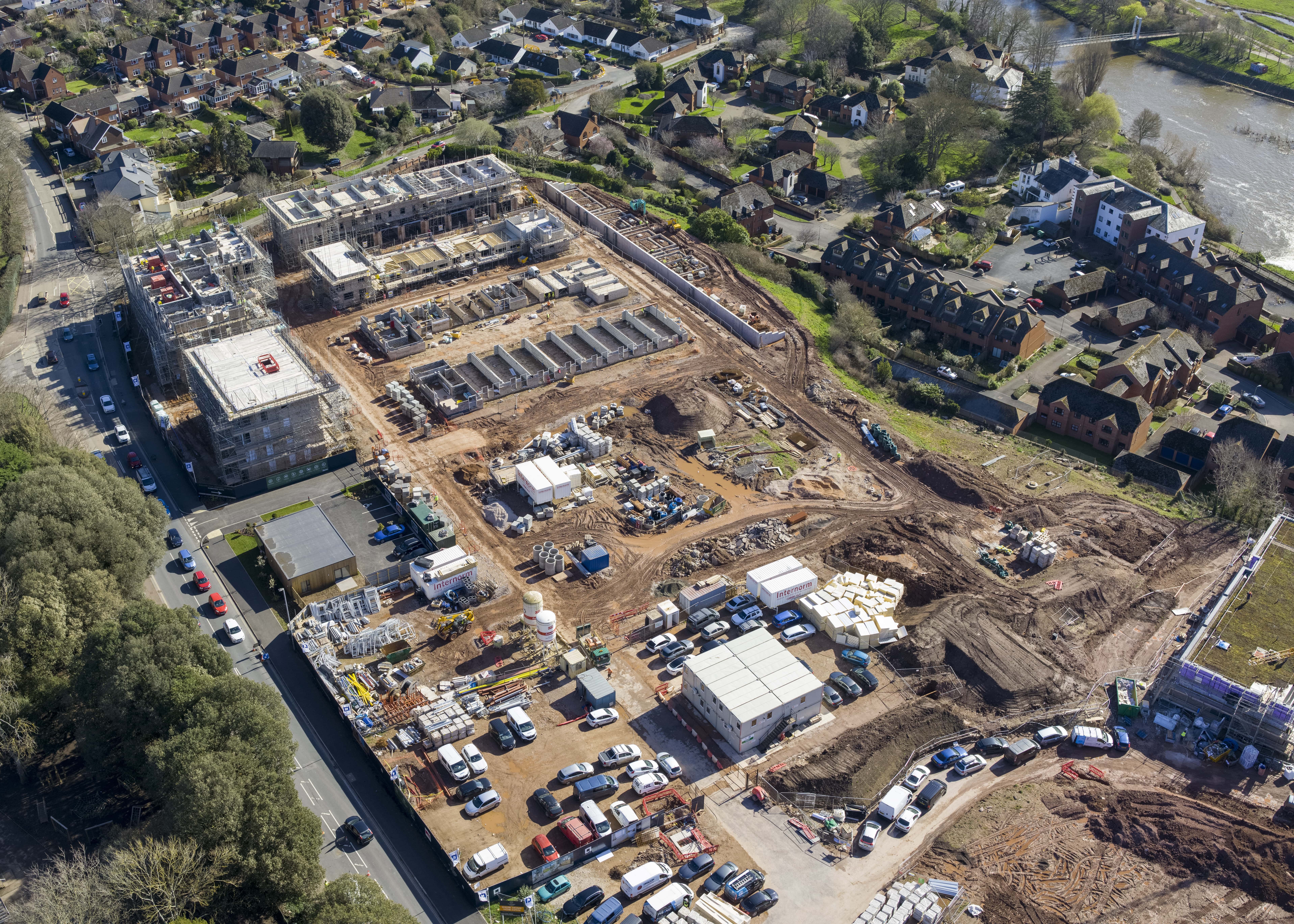 St Leonards Quarter Update - main image showing a drone photo over the site