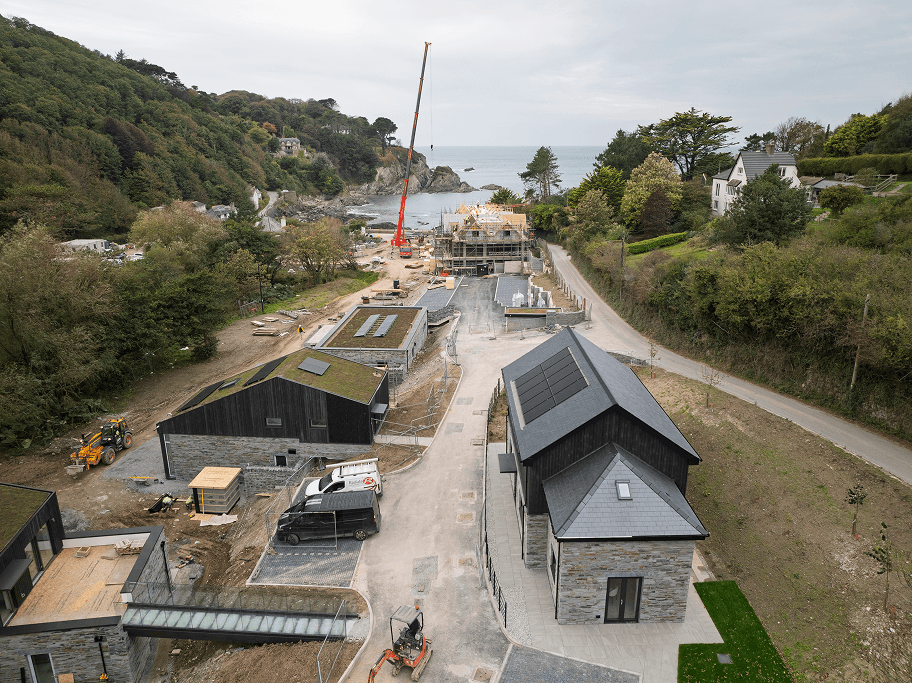 The entire Lee Bay development as seen from the South.
