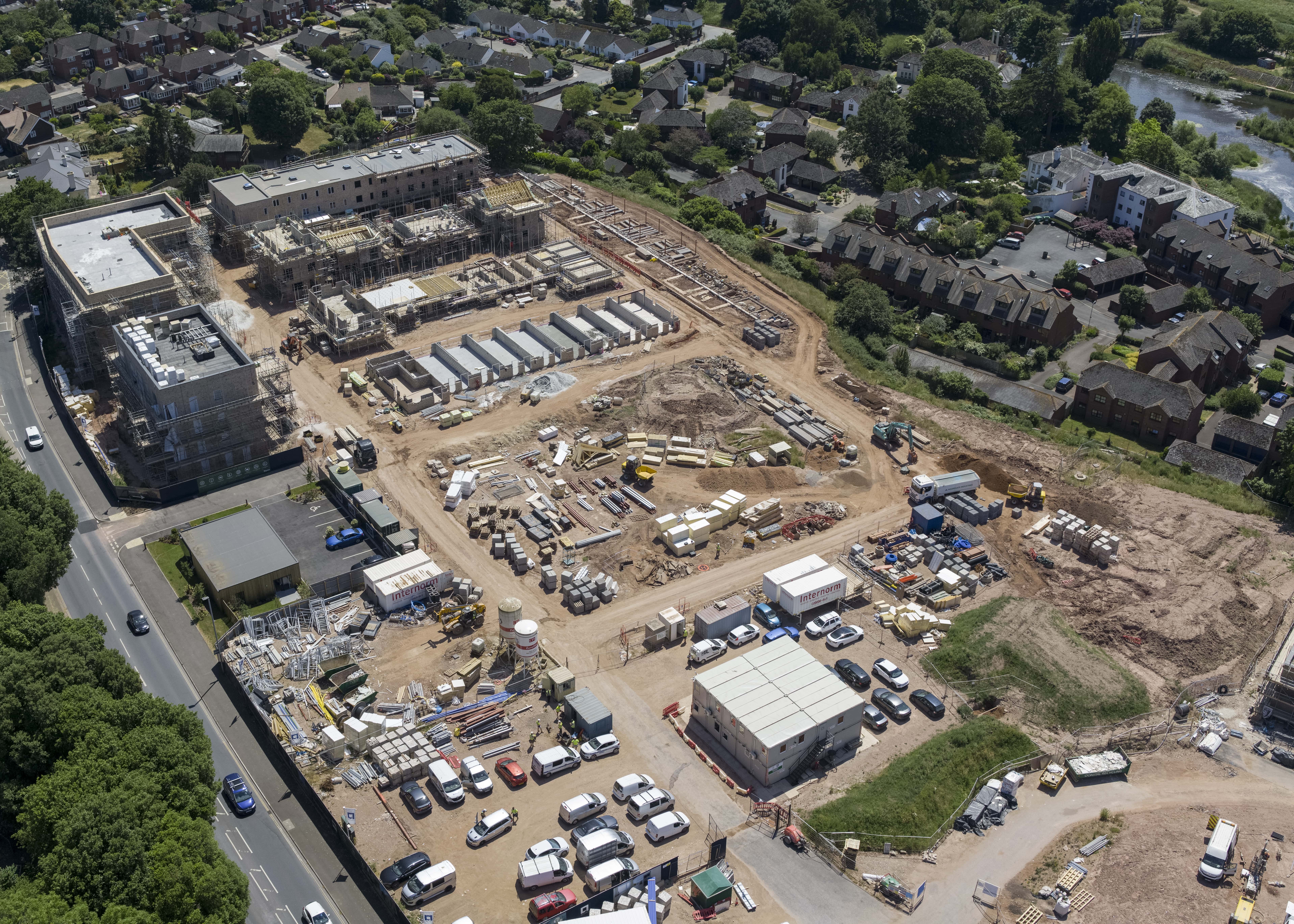 Aerial View of the Construction of St. Leonards Quarter