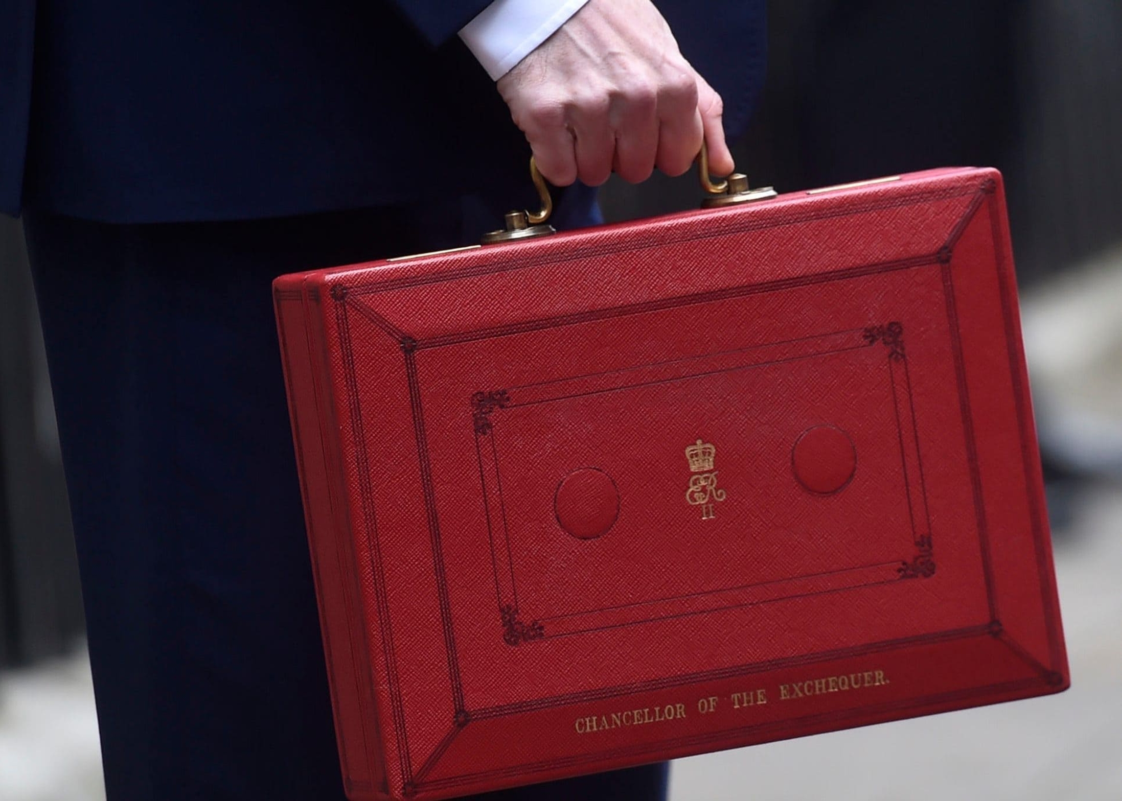 The chancellor's red budget briefcase.
