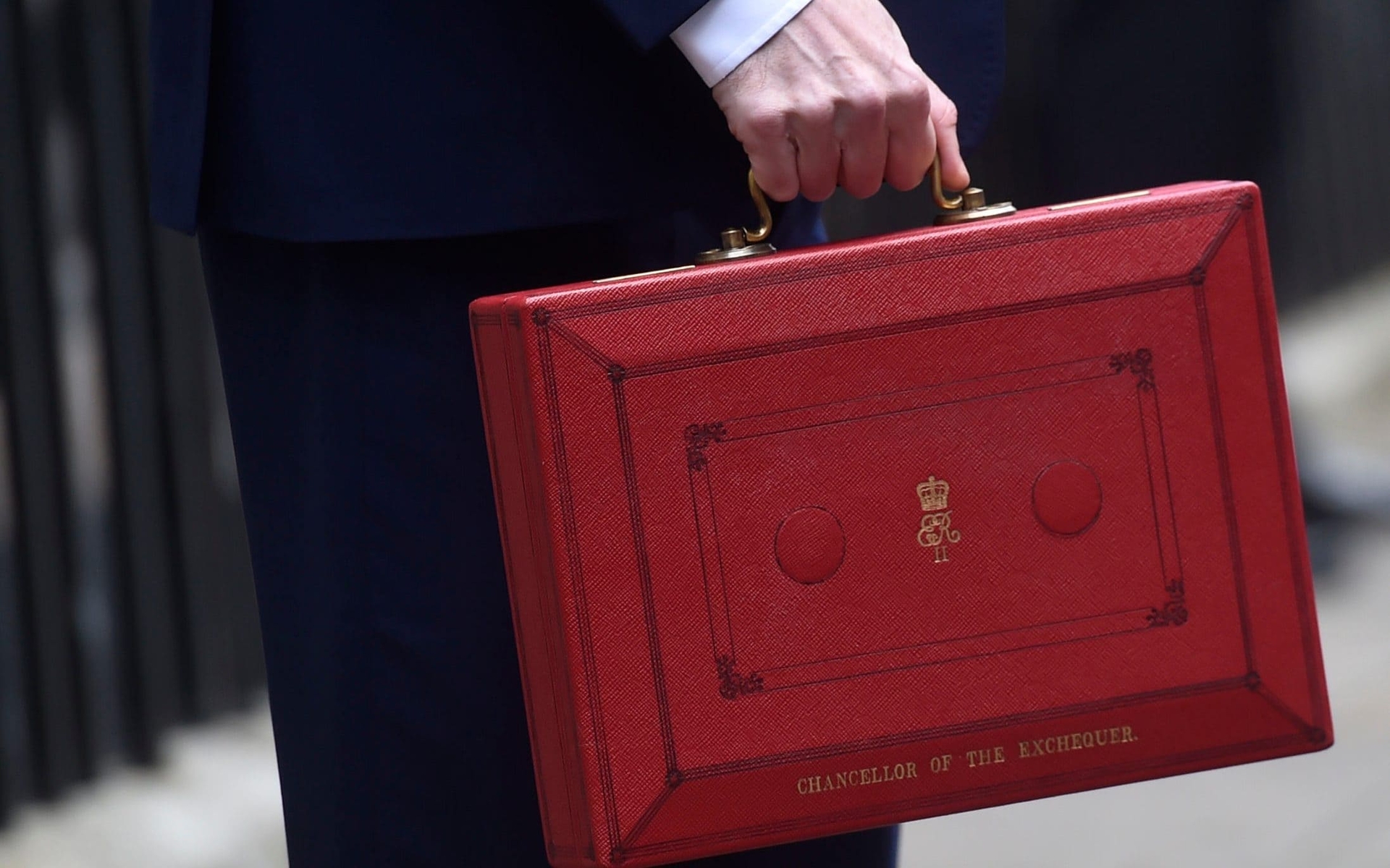 The chancellor's red budget briefcase.