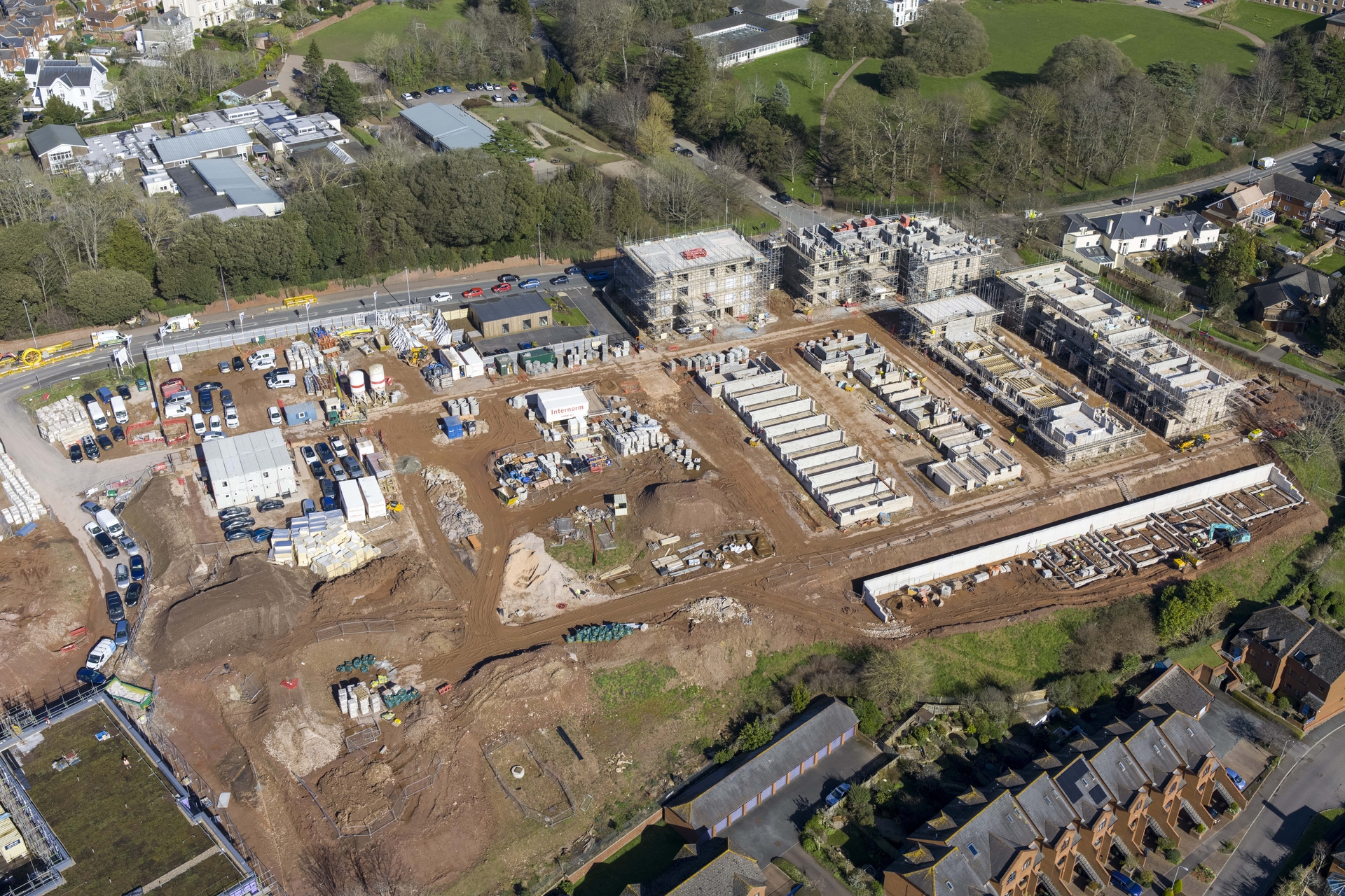 St Leonards Quarter Update - body image showing a drone photo over the site